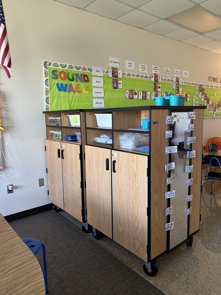 Classroom storage area