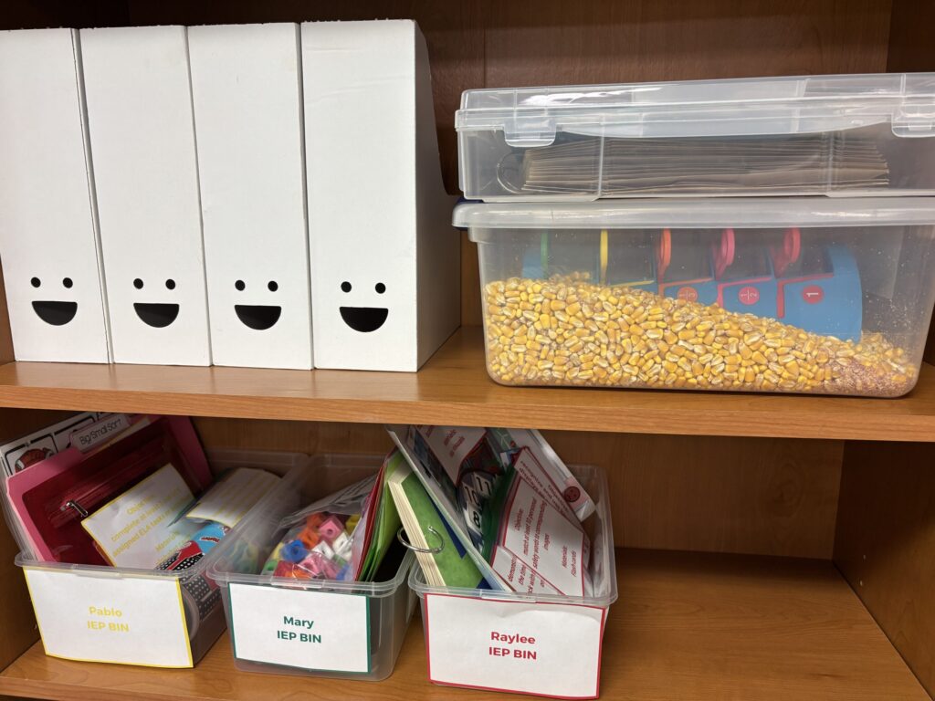 How to set up IEP Goal Bins for special education self-contained classrooms!