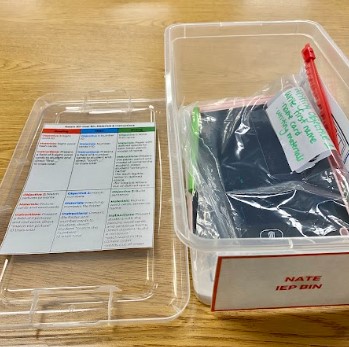 How to Prep IEP Goal Bins for Back to School