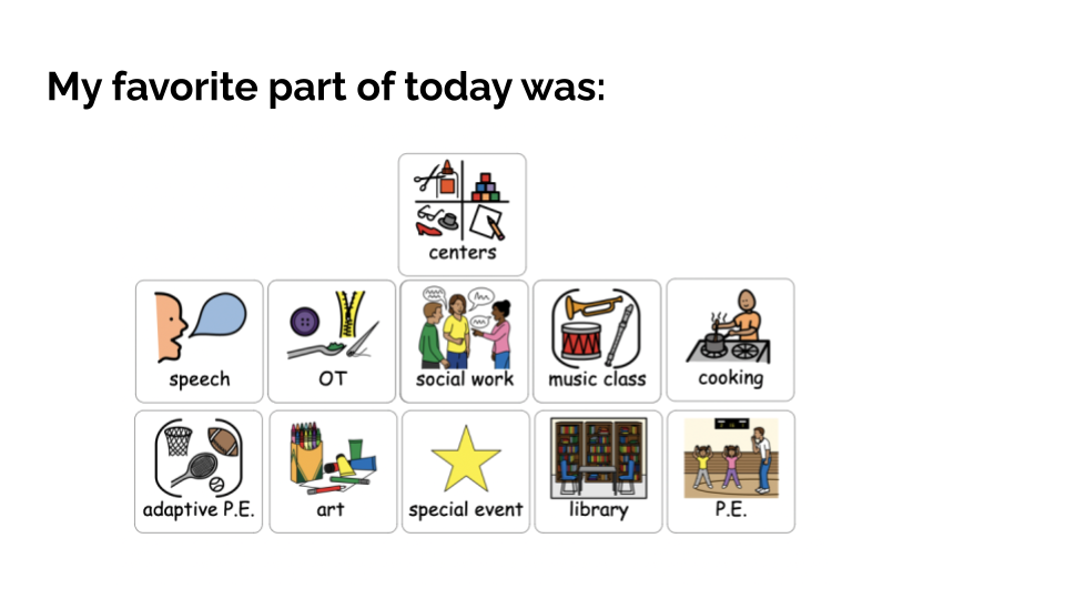 Goodbye group favorite part of the day slide