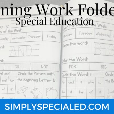 Morning Work Folders for Special Education: A How-to Guide