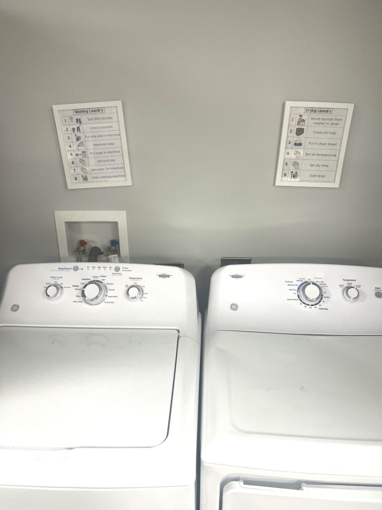 laundry machines with task analyses