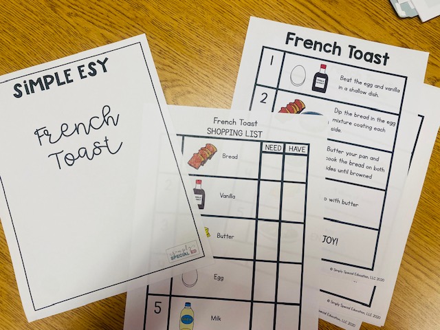 Visual recipe for French Toast