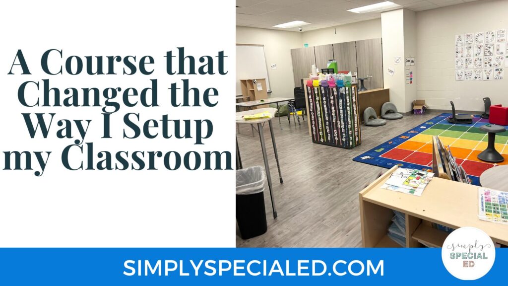 The header with a picture of my classroom