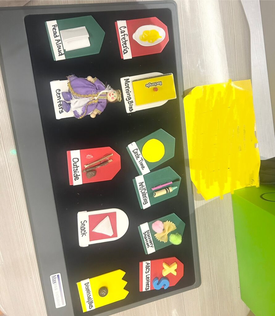 An object visual schedule