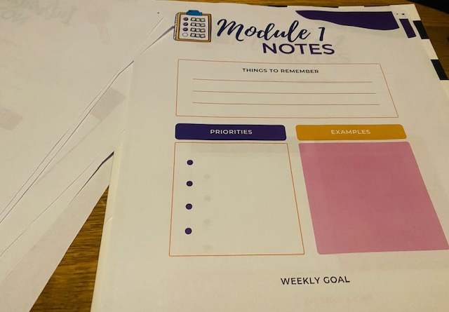 printed module 1 notes from the simple self-contained course