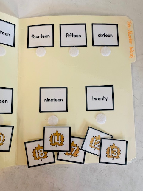 a number-word file folder