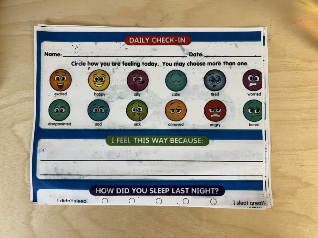feelings check in