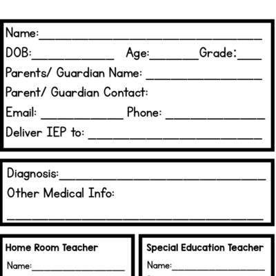 Organizing an IEP binder