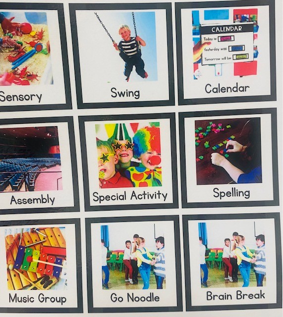 Real picture schedule pieces